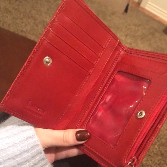 Red Ralph Lauren Wallet - Picture 2 of 4